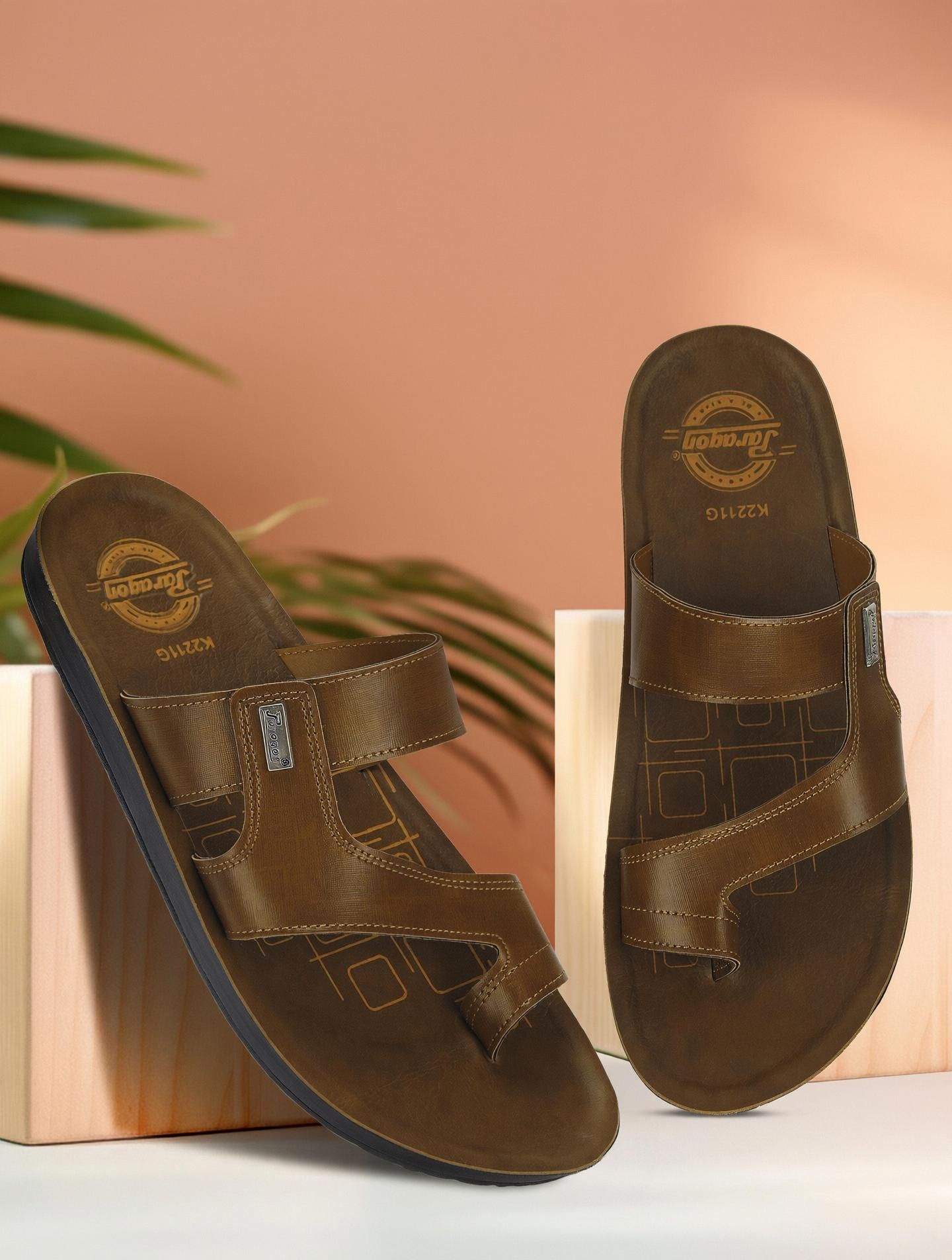 paragon Men Men's Slip-on Tan Sandals for Men | Comfortable Sole & Durable Sandal Sandal-picture-41