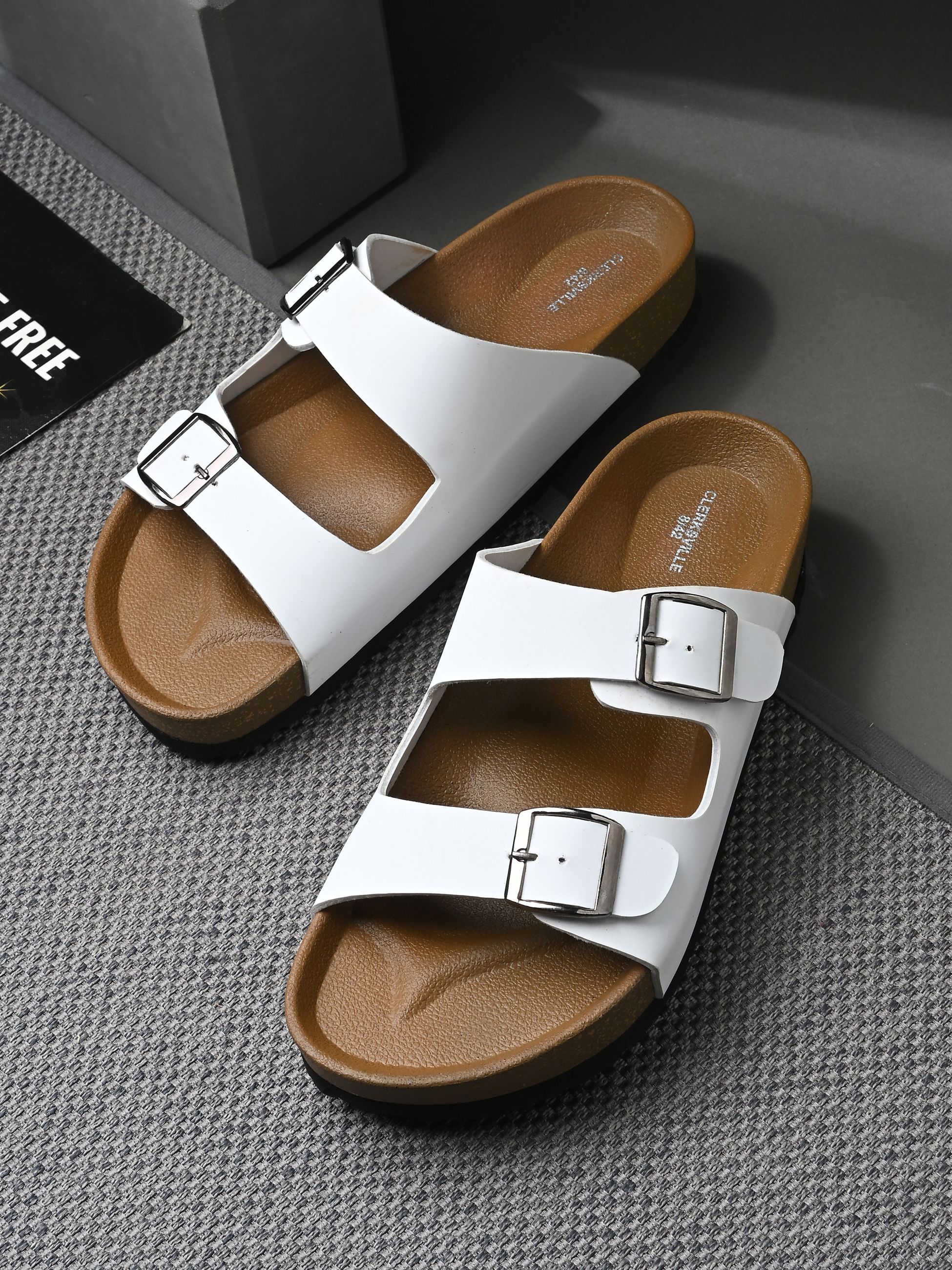 Men Berkin-Style Slip-On Casual with Open Toe, PU Footbed & Grip Sole Sandal-image-25