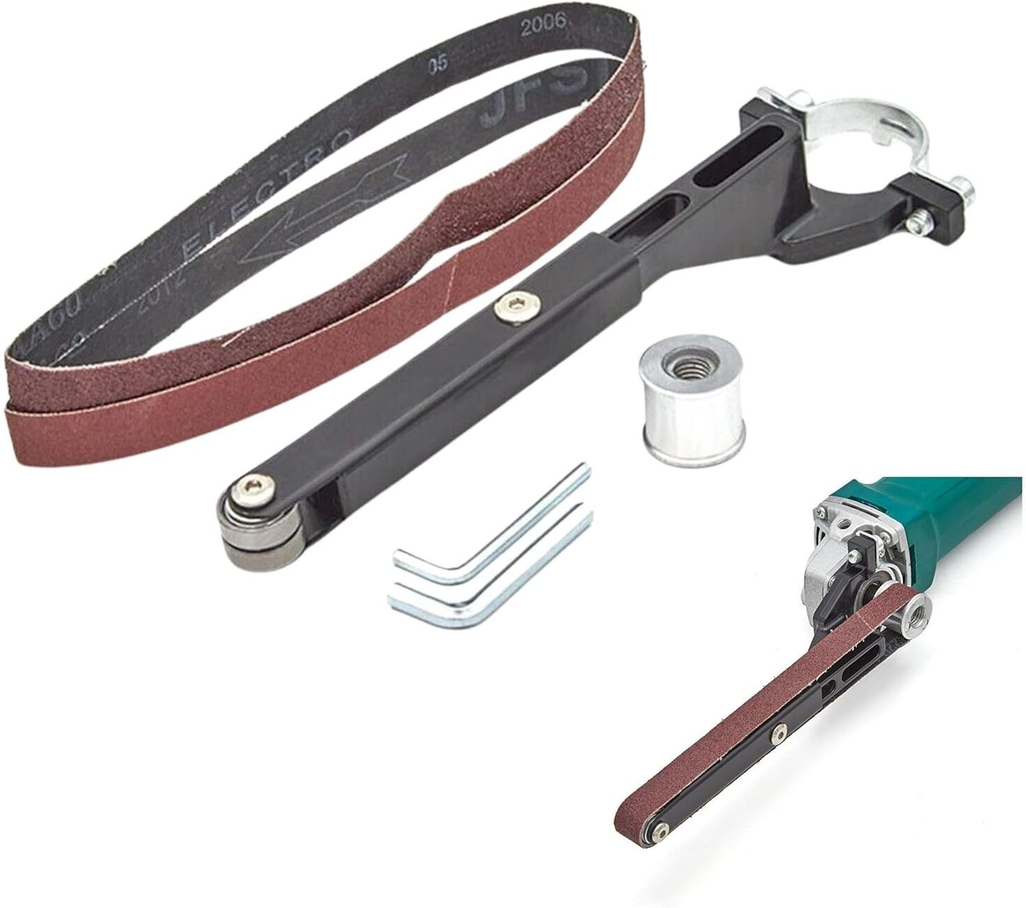 Electric Belt Grinder Belt Sander Attachment For Angle Grinder Modified Sand Belt Machine Pipe Belt Sander Polisher Belt Sander for Model 100 Angle Grinder 0.75 inch Belt Sander-image-38