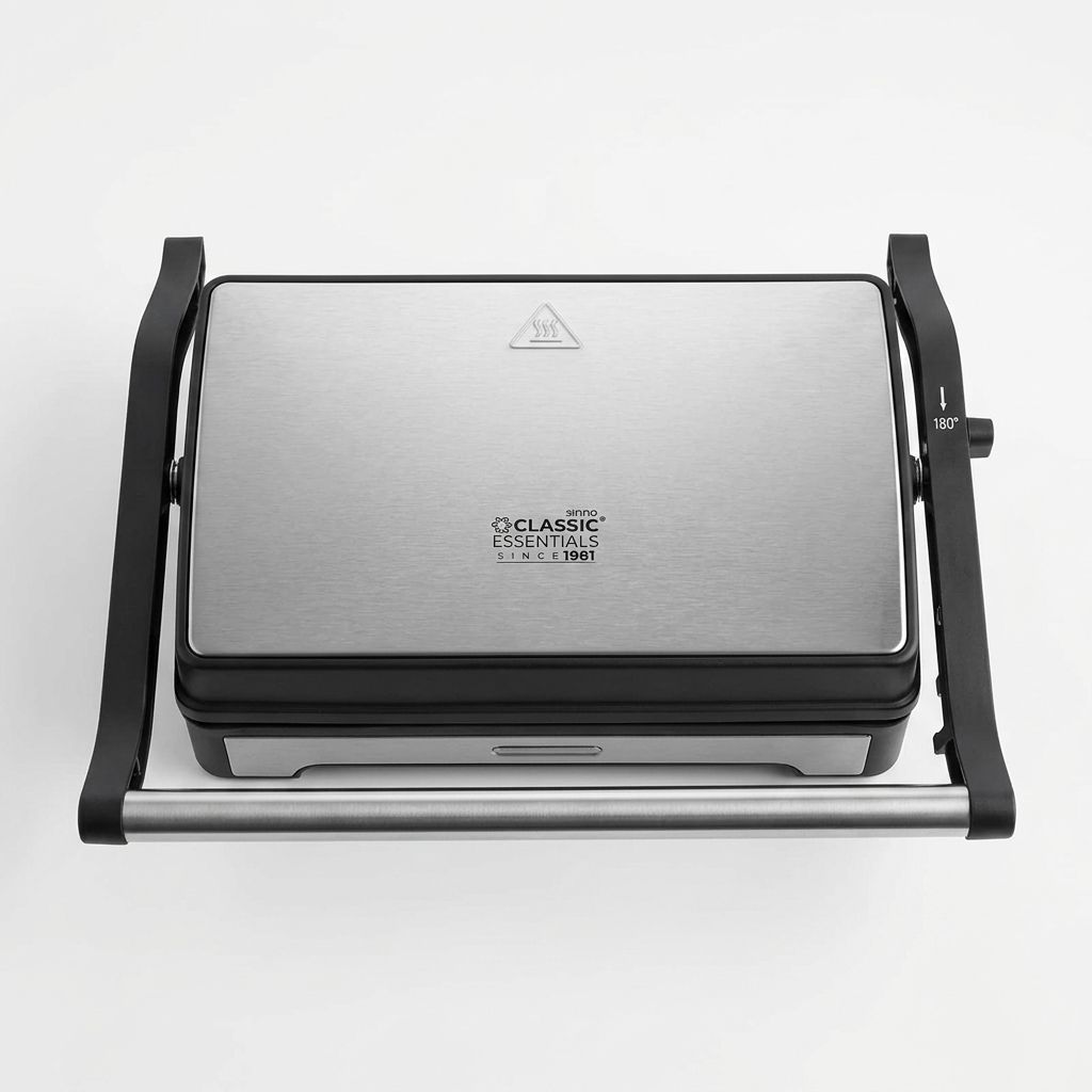 1000W Sandwich Maker & Grill Toaster | Non-Stick Grill Plates | 180° Open Grill Grill, Toast-image-34