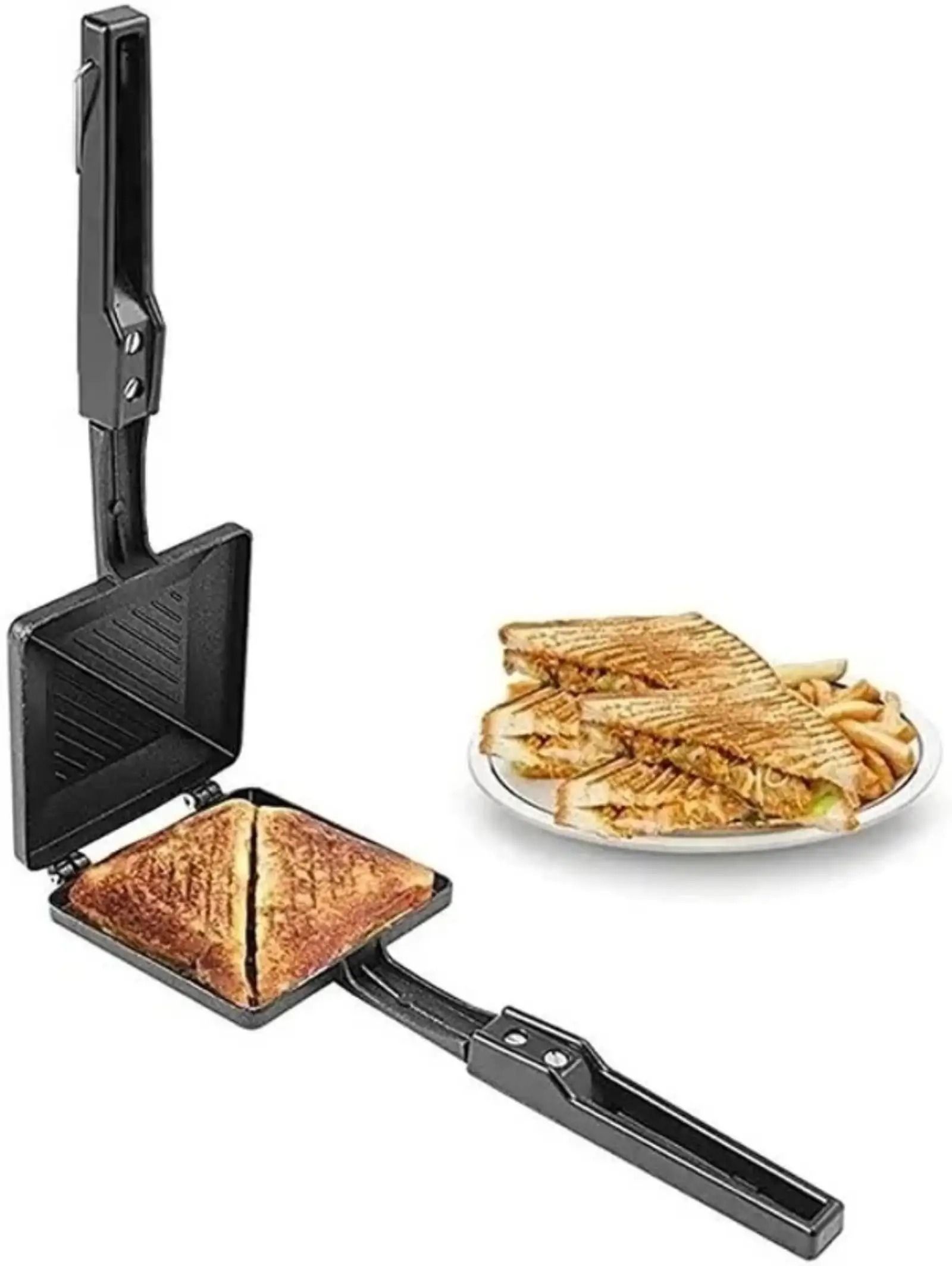 calimate Surya King Gas Toaster | Double Side Sandwich Maker | Non Stick | Black Toast Sandwich Maker-picture-43