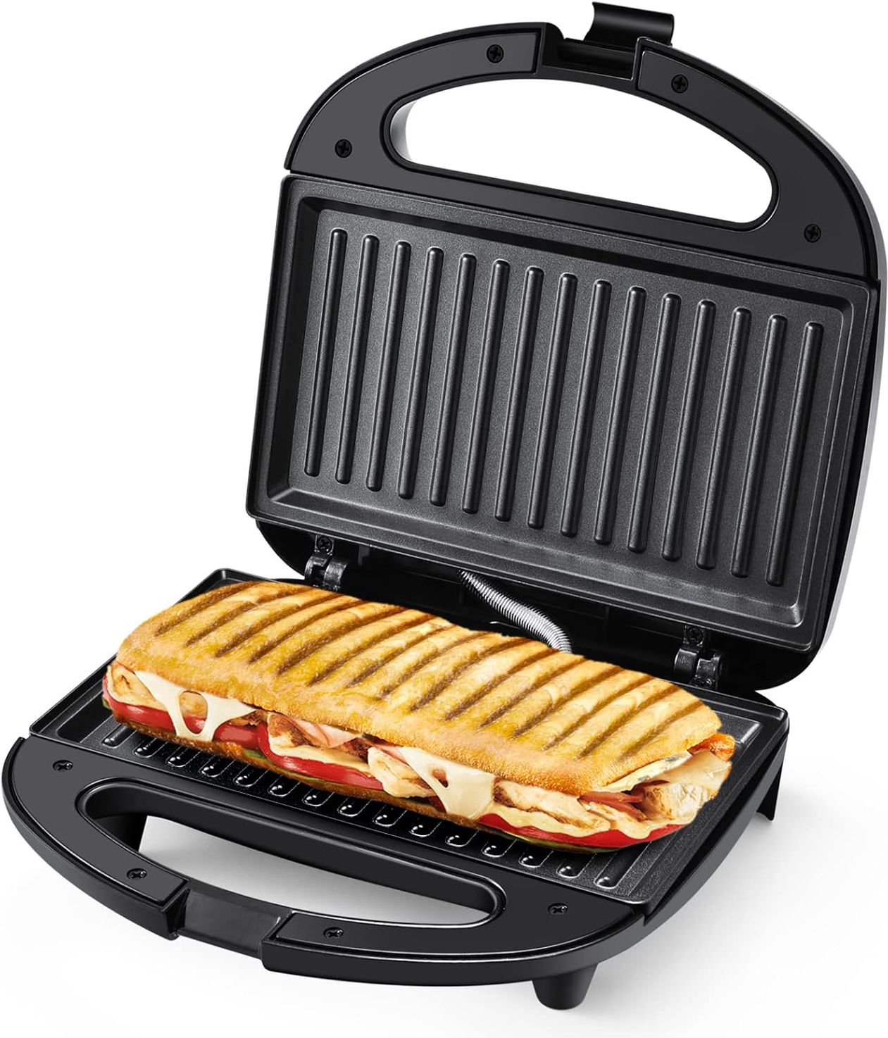 TAURUS, 750W Electric Grilled Sandwich Maker with Non-Stick Coating Open Grill-image-23