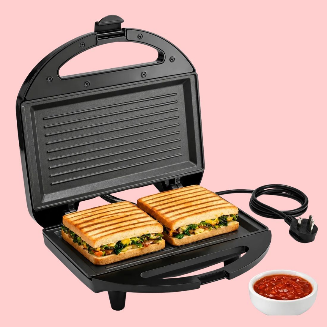 thirdwind Ultimate Powerful Premium & Imported Quality 800 W Sandwich Maker Toast, Grill20 Toast Sandwich Maker-picture-16