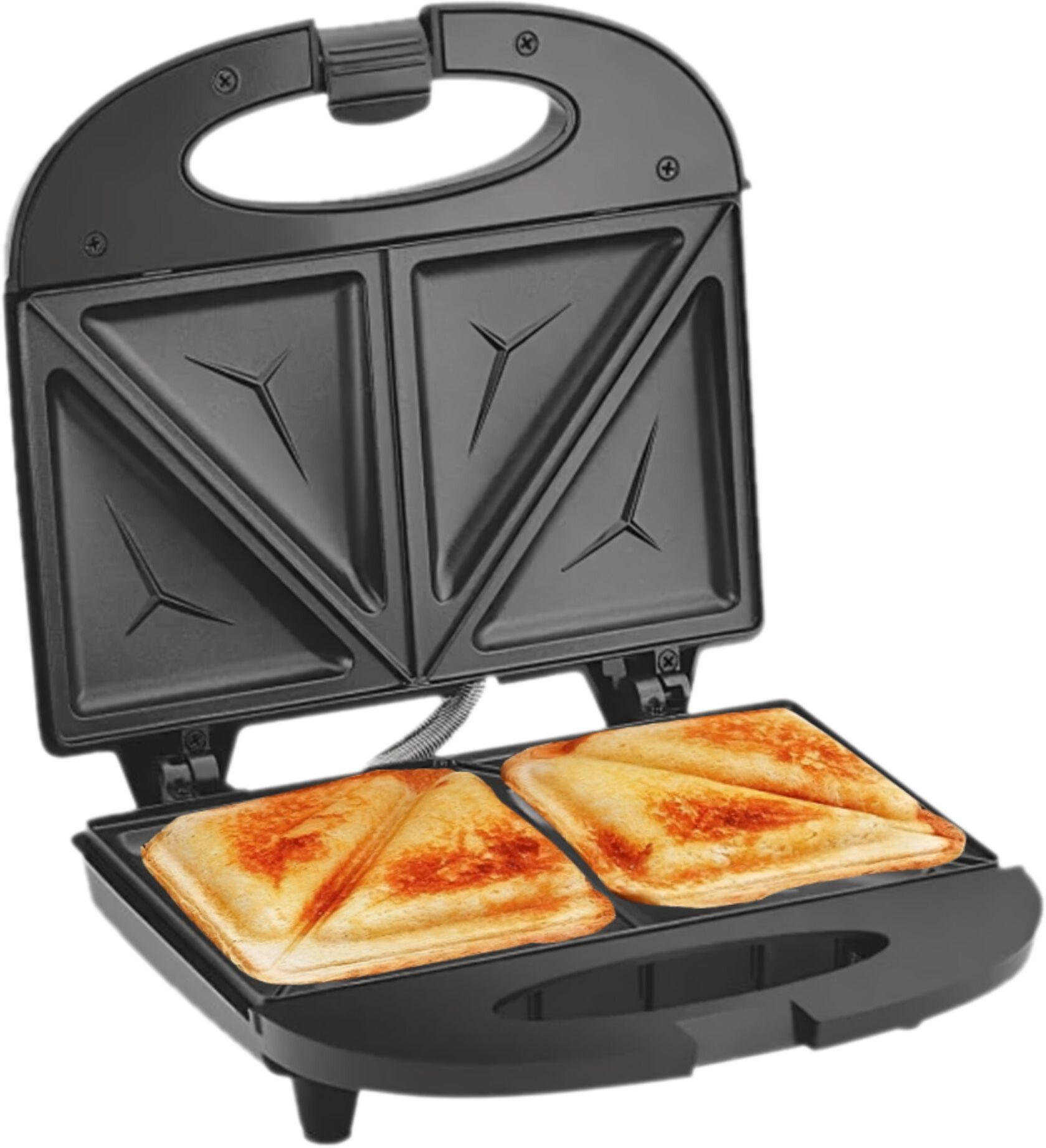 By Suprimo 750 Watt Sandwich Maker Toaster Power Indicator Non Stick Coating Toast-image-34