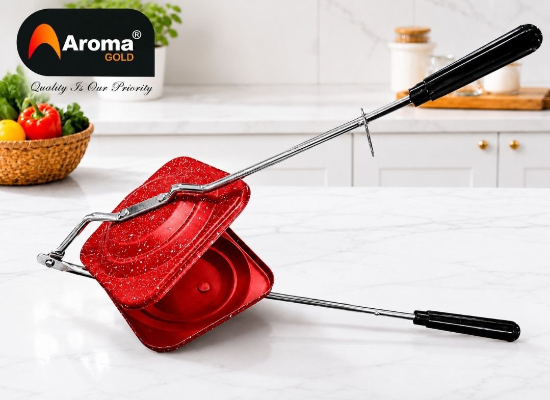 aromagold Premium Granite Marble Finish Non-Stick Regular Sandwich Maker Gas Toaster Toast Sandwich Maker-picture-12