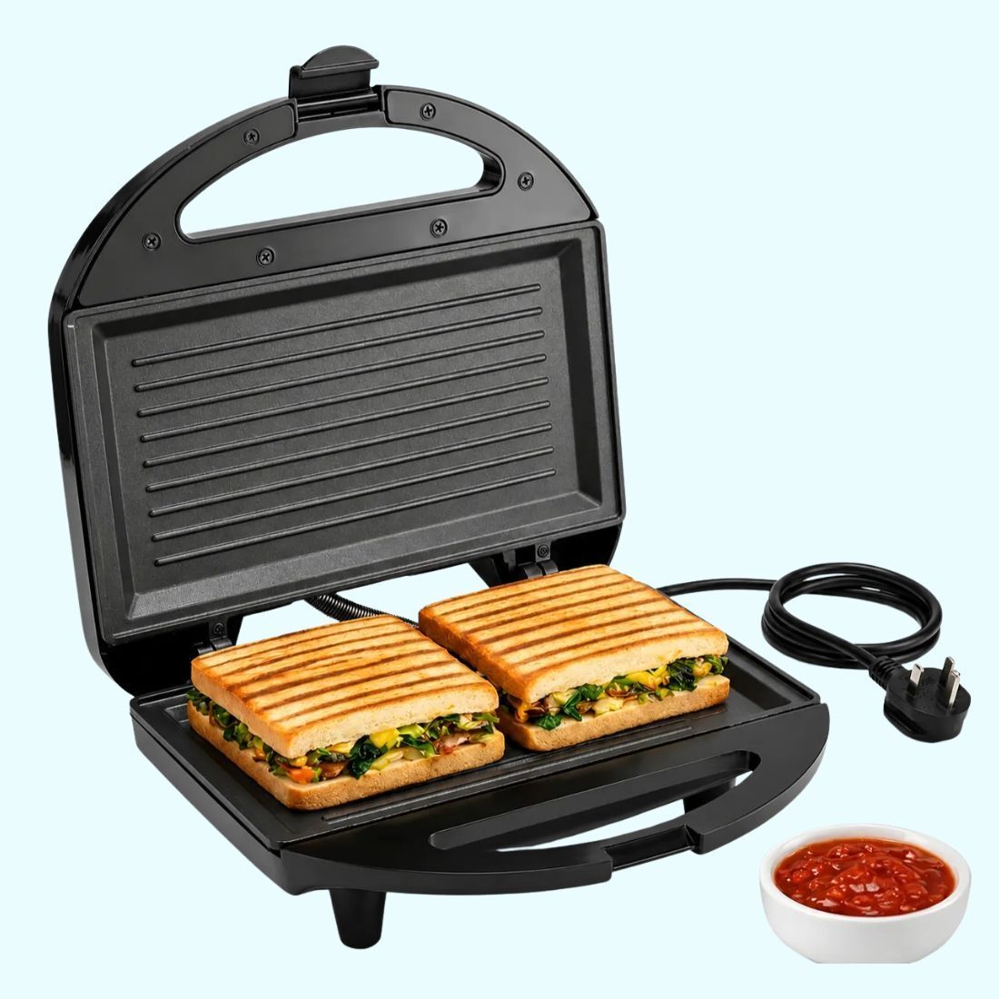 thirdwind Ultimate Powerful Premium & Imported Quality 800 W Sandwich Maker Toast, Grill6 Toast Sandwich Maker-picture-40