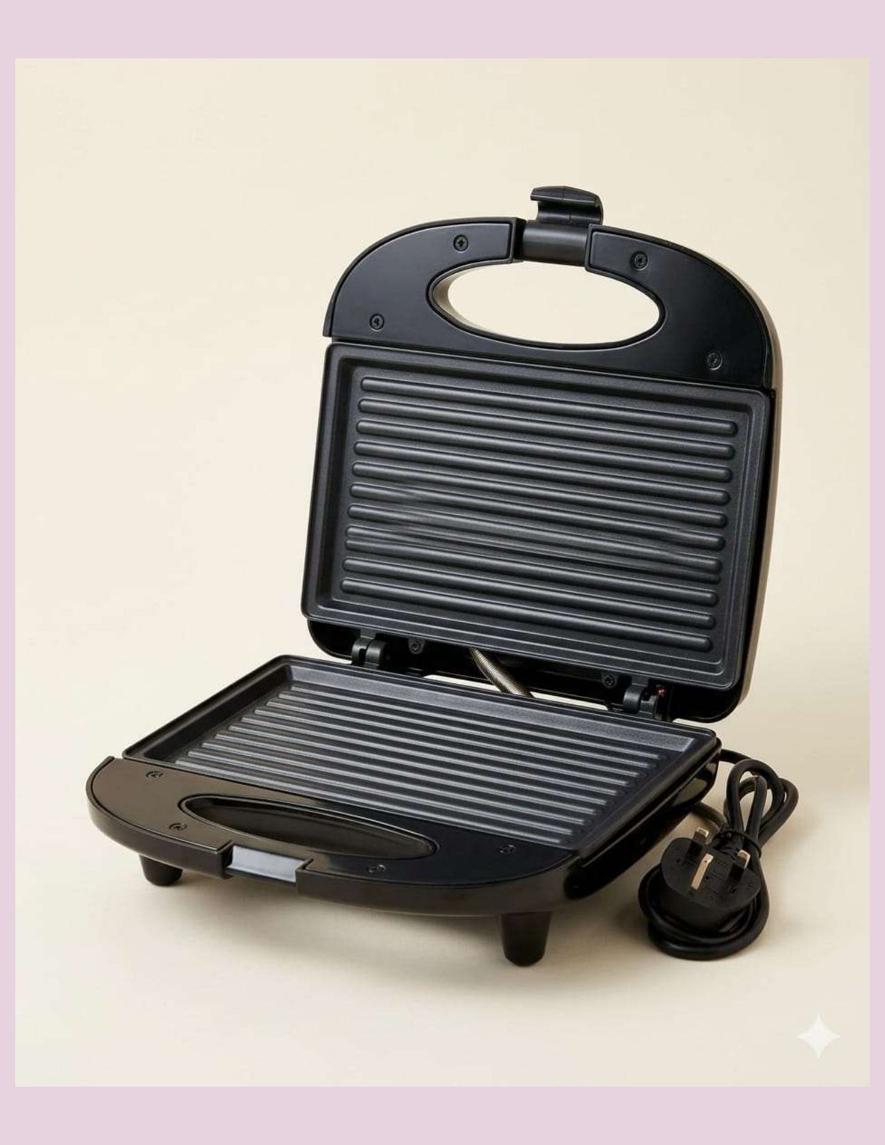 Dual-Sided Ribbed Grill Plates | Maker28 Grill Sandwich Maker-image-46