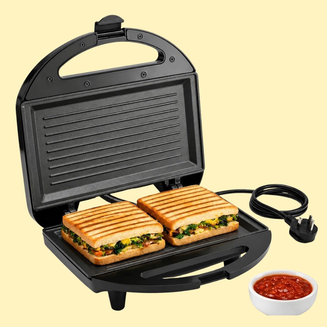 thirdwind Ultimate Powerful Premium & Imported Quality 800 W Sandwich Maker Toast, Grill9 Toast Sandwich Maker-picture-38