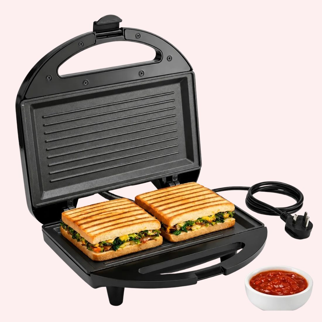 thirdwind Ultimate Powerful Premium & Imported Quality 800 W Sandwich Maker Toast, Grill37 Toast Sandwich Maker-picture-14