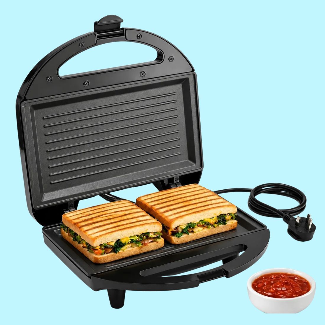 thirdwind Ultimate Powerful Premium & Imported Quality 800 W Sandwich Maker Toast, Grill18 Toast Sandwich Maker-picture-15