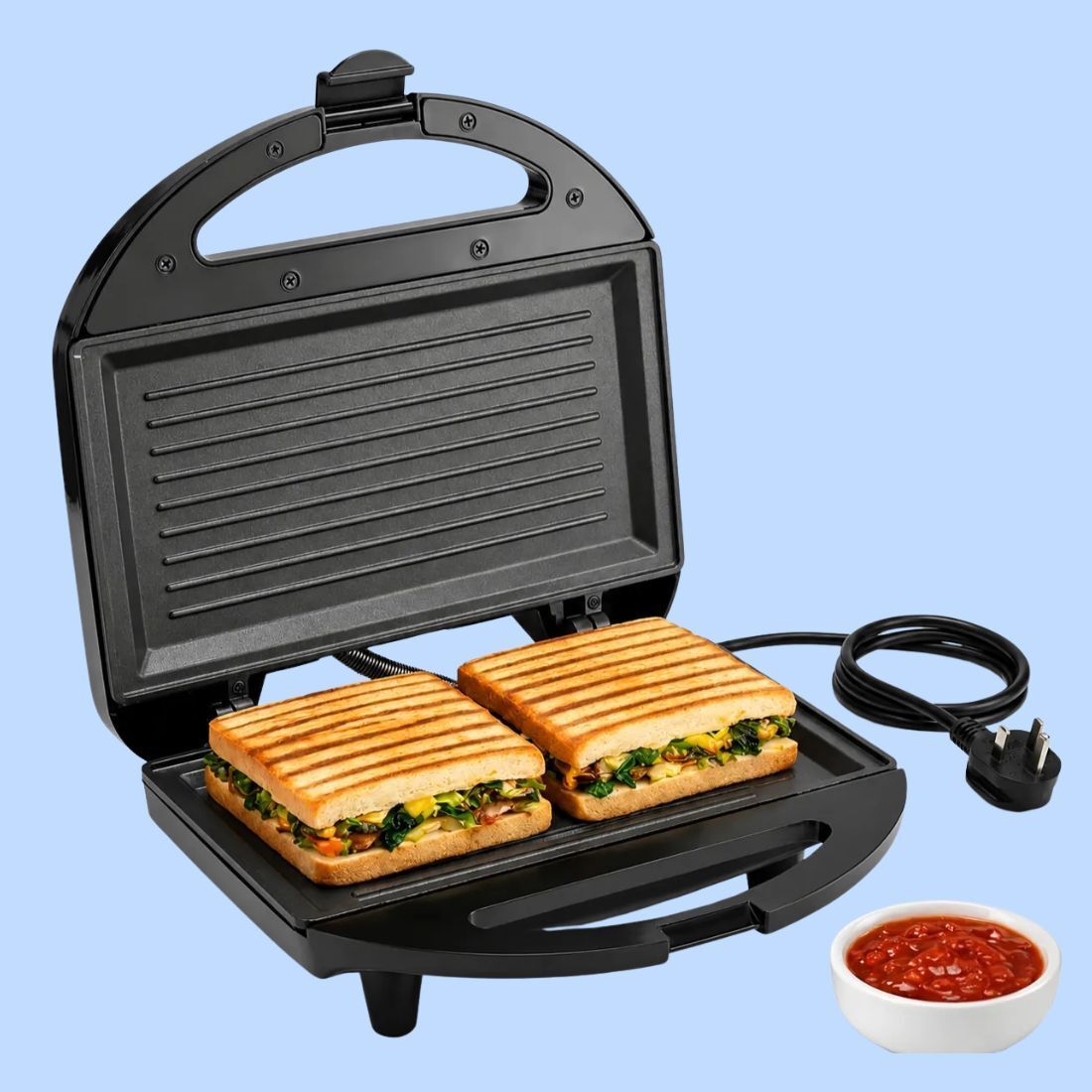 thirdwind Ultimate Powerful Premium & Imported Quality 800 W Sandwich Maker Toast, Grill2 Toast Sandwich Maker-picture-41