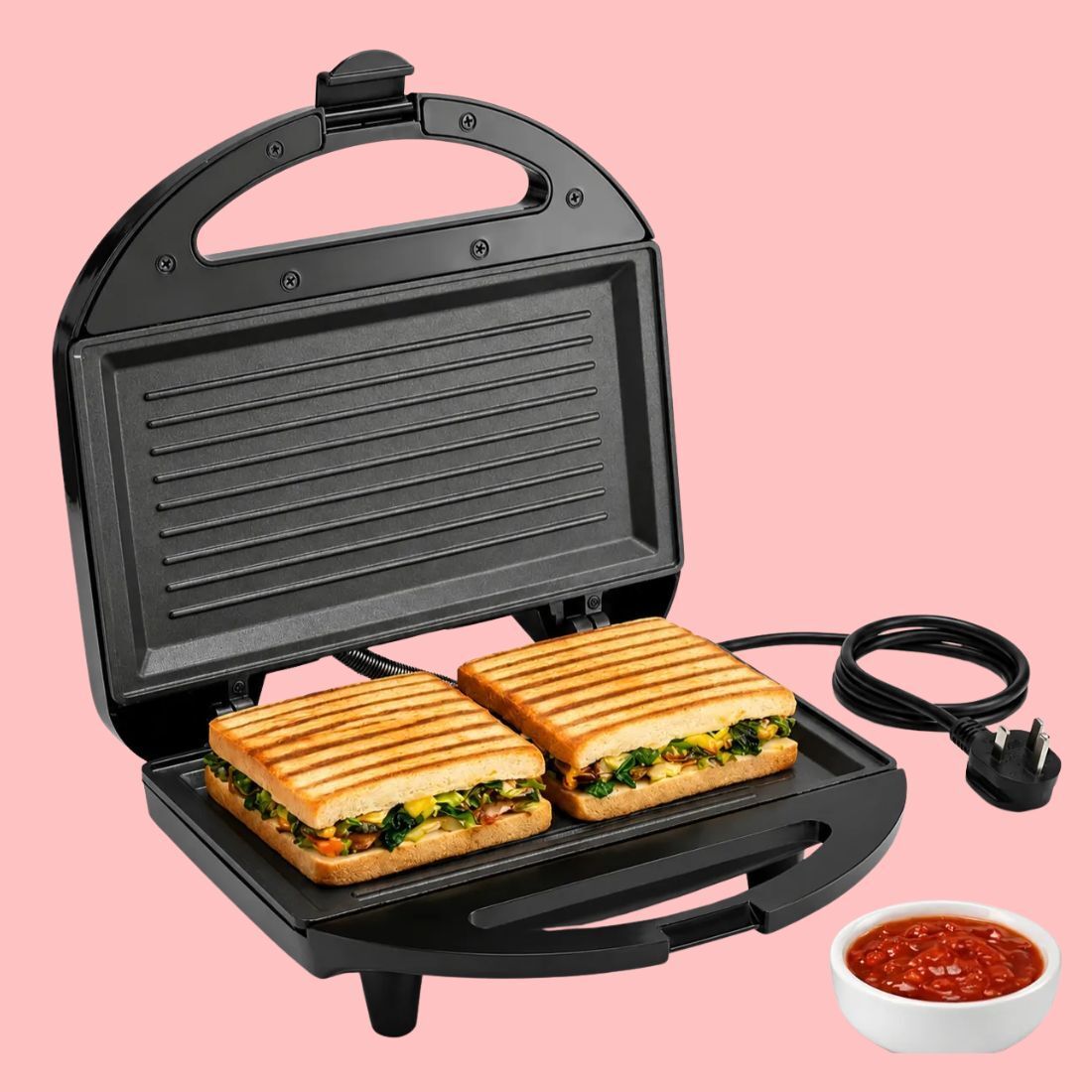 thirdwind Ultimate Powerful Premium & Imported Quality 800 W Sandwich Maker Toast, Grill34 Toast Sandwich Maker-picture-22