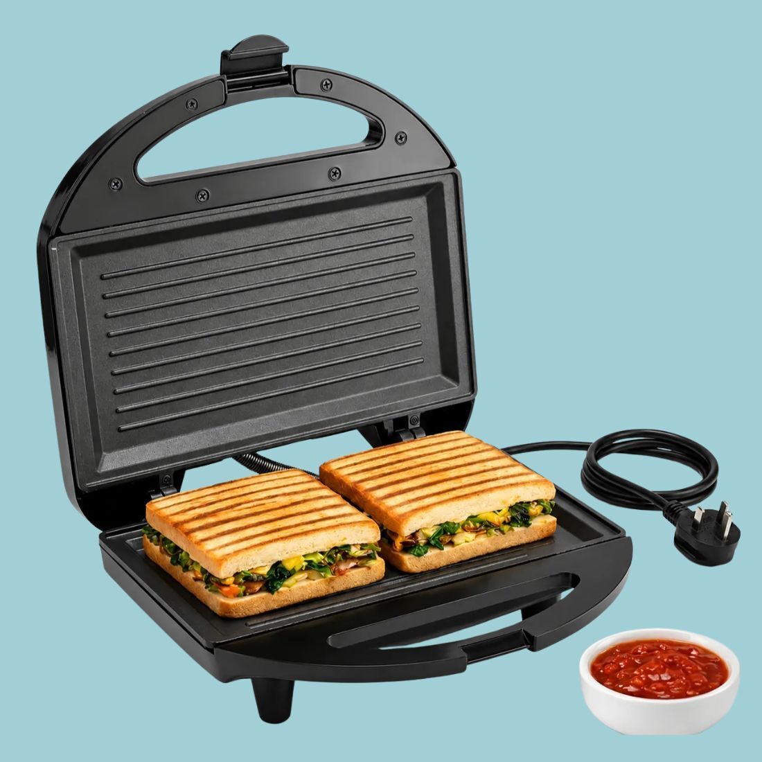 thirdwind Ultimate Powerful Premium & Imported Quality 800 W Sandwich Maker Toast, Grill28 Toast Sandwich Maker-picture-42