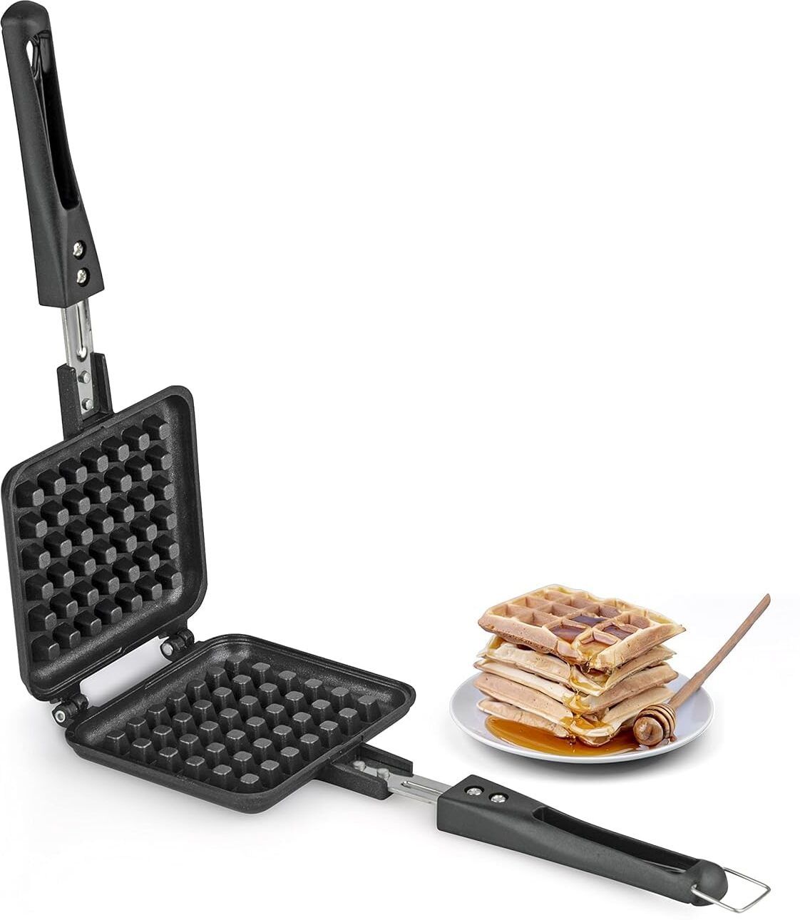 Non stick Waffle Maker | Waffle Pan | Non Electric Waffle Mold For Gas Stove | Waffle-image-10