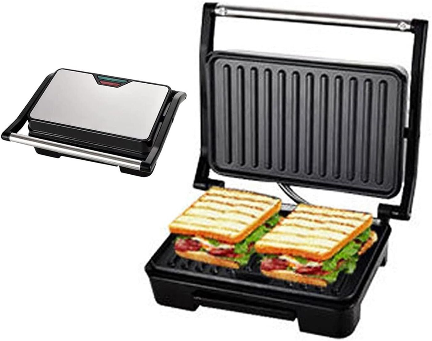 mahadeventerprise Sandwich Toaster, Panini Press 750W, Nonstick Hot Plates Grill-picture-43