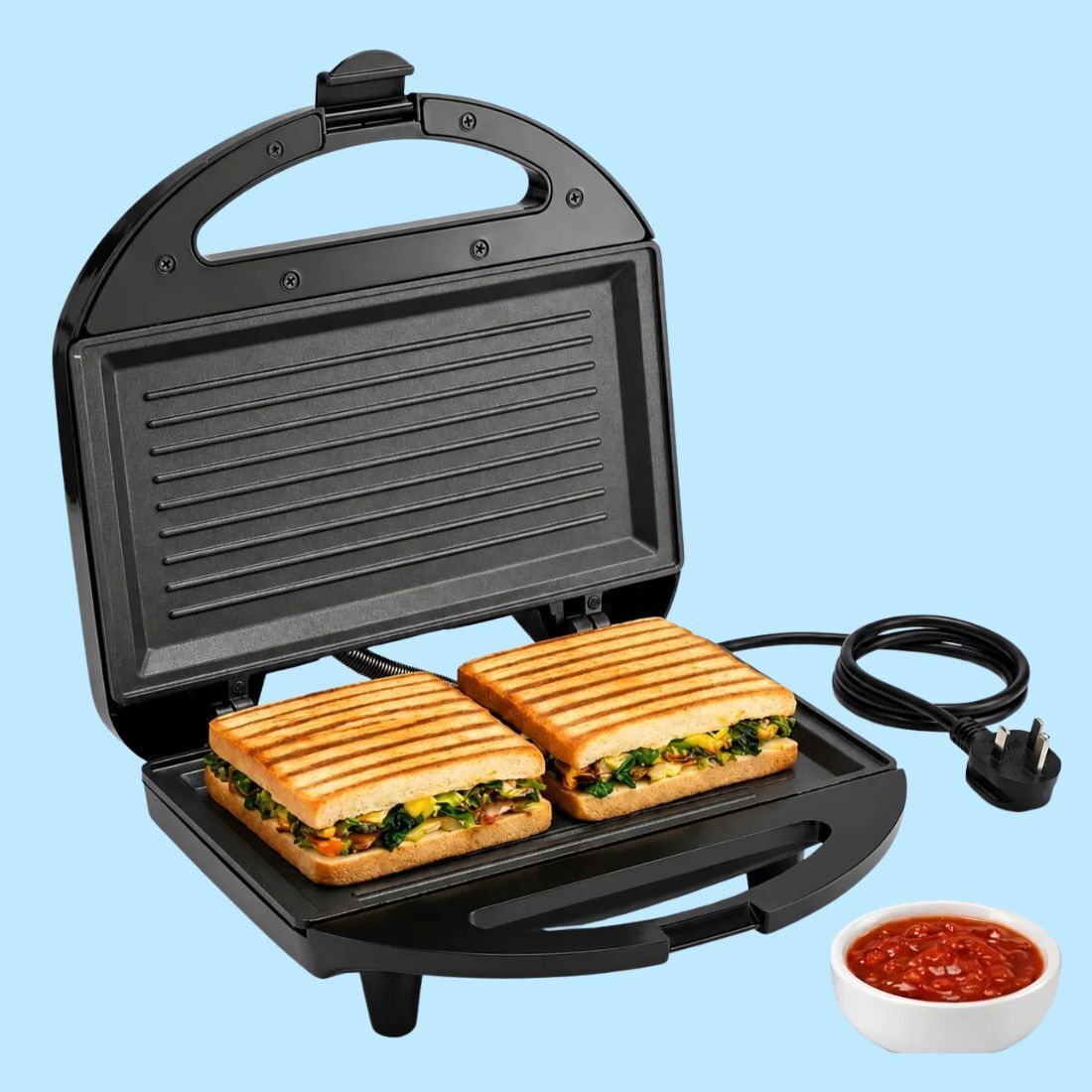 thirdwind Ultimate Powerful Premium & Imported Quality 800 W Sandwich Maker Toast, Grill38 Toast Sandwich Maker-picture-47