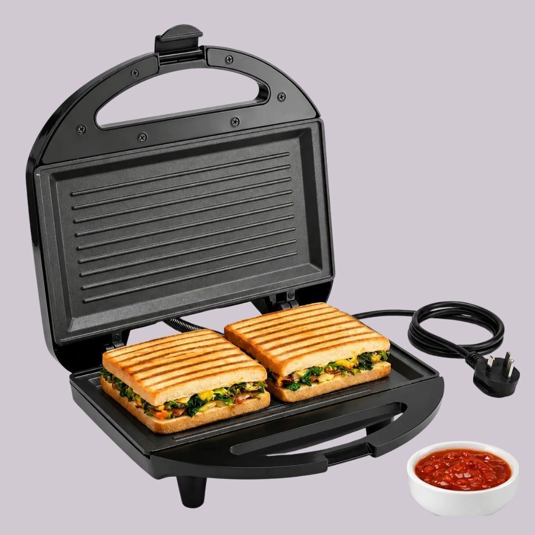 thirdwind Ultimate Powerful Premium & Imported Quality 800 W Sandwich Maker Toast, Grill19 Toast Sandwich Maker-picture-36