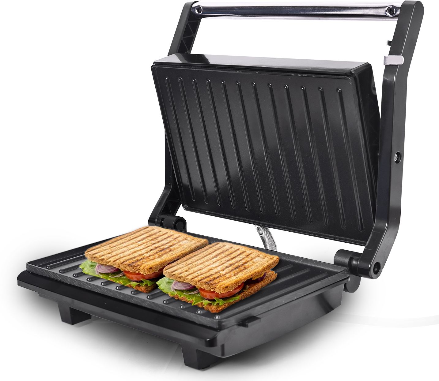 2 Slice Panini Grill Sandwich Maker, Non-Stick Press Grill & Toaster for Grilled Grill, Toast-image-42