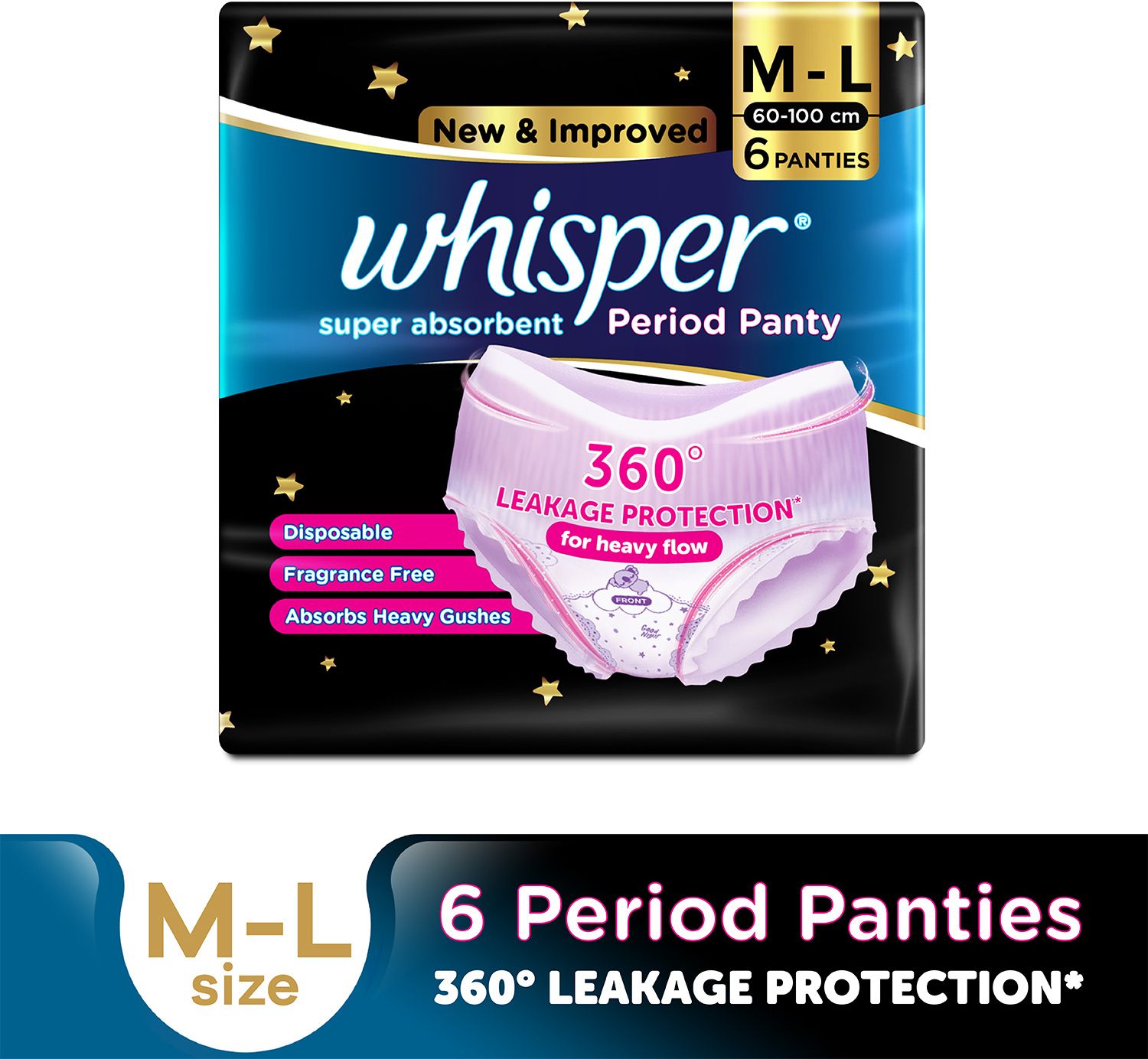Super Absorbent Period Panty, M-L Panties Sanitary Pad