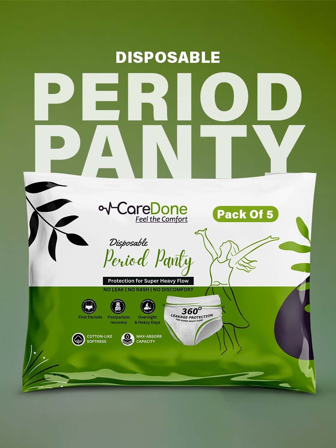 caredone Disposable Period Panties for Women & Girls | 360° Protection Sanitary Pad-picture-12