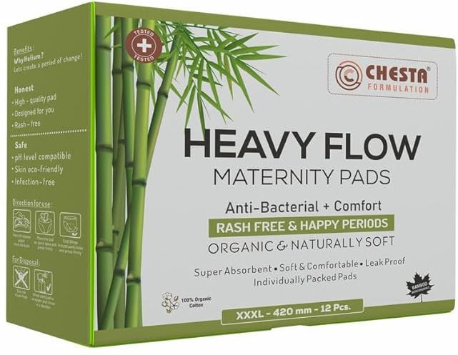 chesta formulation Sanitary Pads for Women Heavy Flow Maternity Pads [Size-XXXL-420MM Pads-12PCS] Sanitary Pad-picture-10