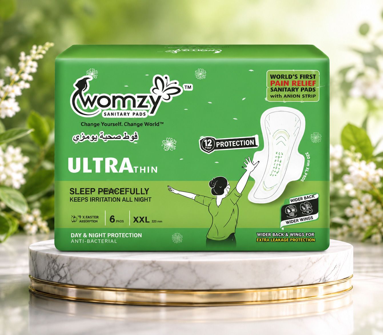 Ultra Thin Pain Relief XXL 320 mm - 6 Pads Sanitary Pad-image-48