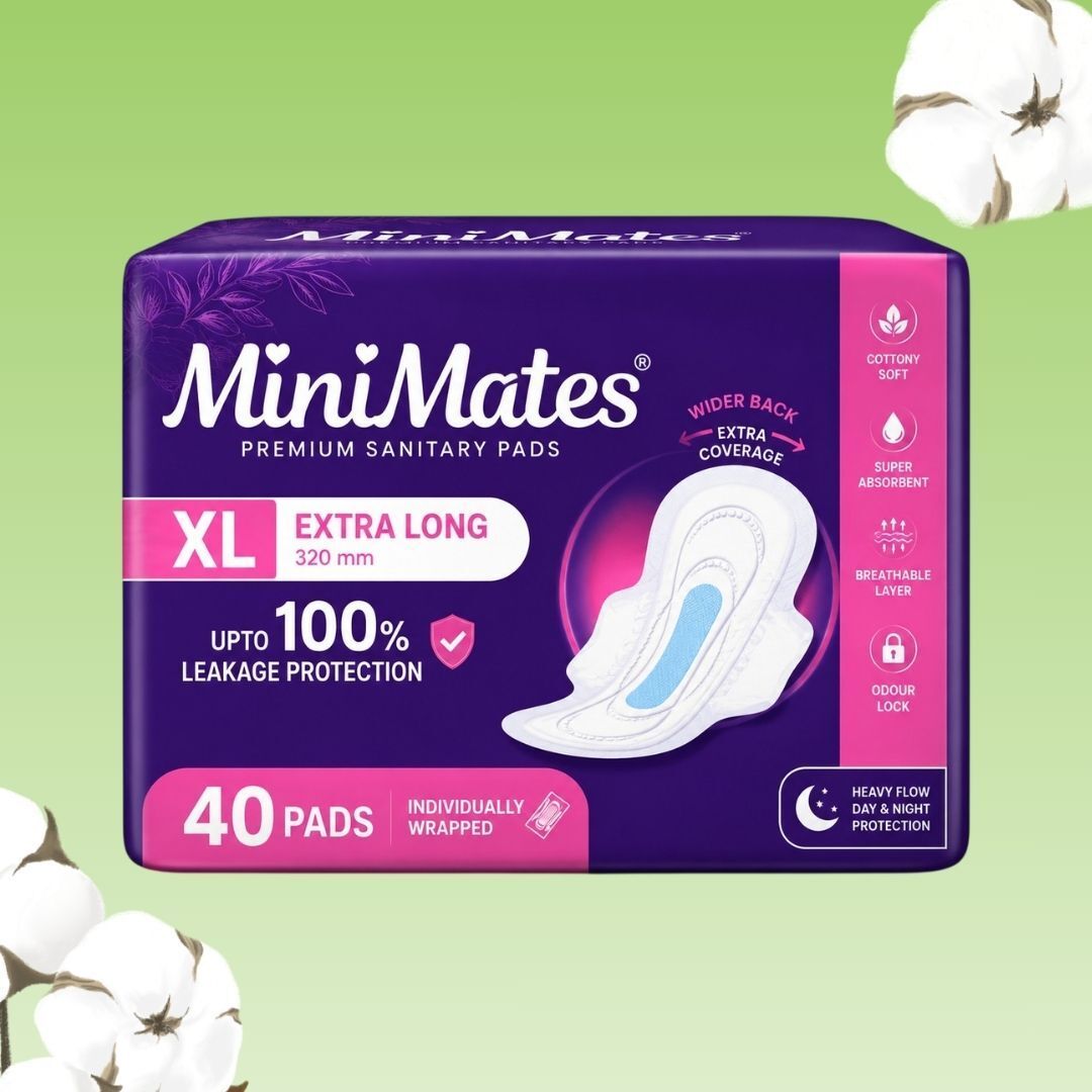 minimates Premium Hygiene Sanitary Pads | Cotton Soft | Odour Lock | Pack of 40 Sanitary Pad-picture-12