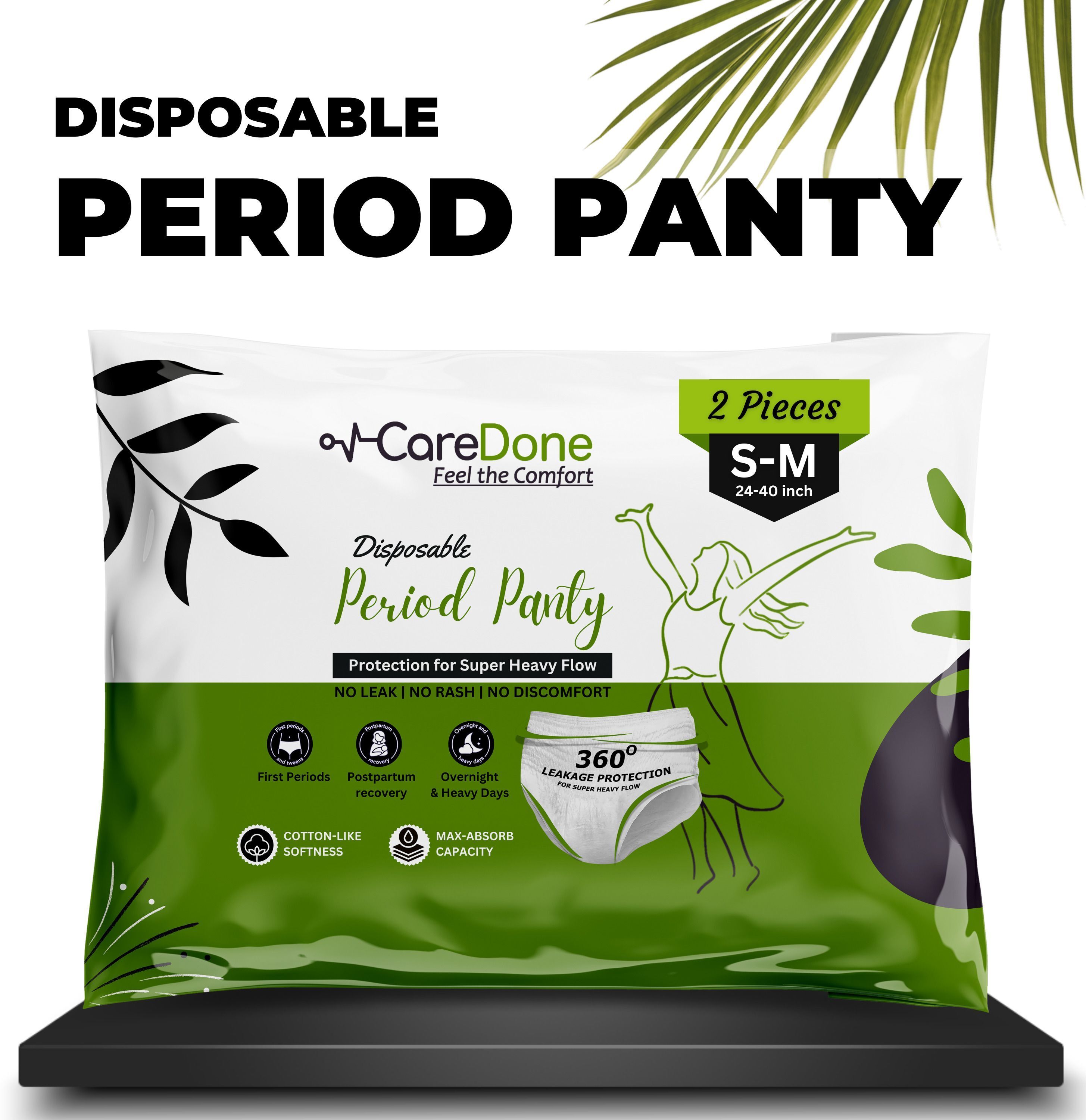 caredone Disposable Period Panties for Heavy Flow | Best Period Panties Sanitary Pad-picture-48