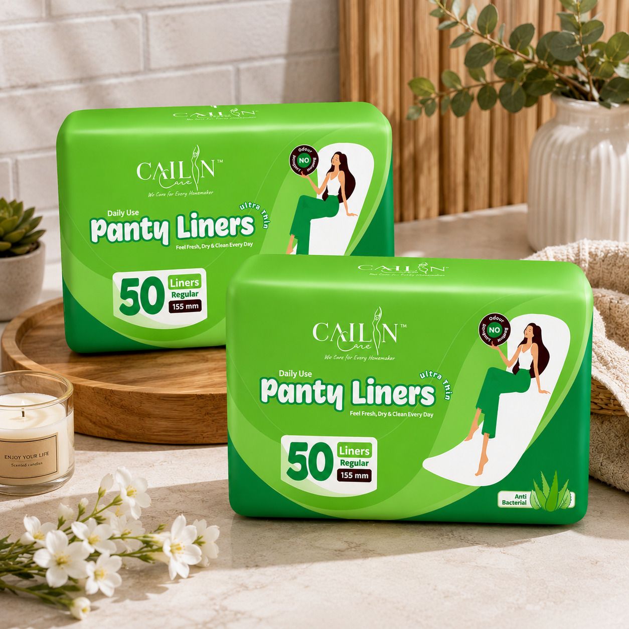 cailin care Ultra Thin Cotton Neem Anion Chip Daily Use (Size - 155mm|Regular) Pantyliner-picture-38