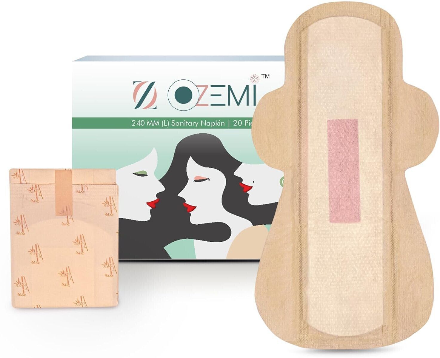 Natural Bamboo Biodegradable Sanitary Napkin with 4X Absorption | 240 mm (Large) Sanitary Pad-image-31