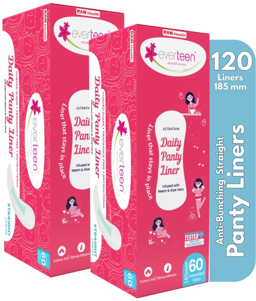 Anti-Bunching, Dermatologically Tested Straight Liners with Neem & Aloe Vera Pantyliner-image-13