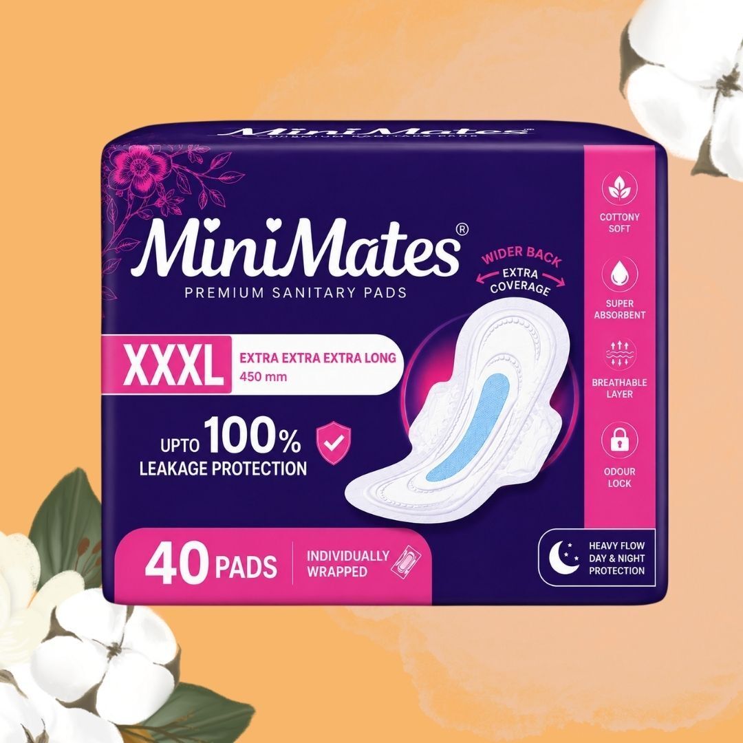 minimates Women's Hygiene Pads | Super Absorbent | Odour Lock | Pack of 40 Sanitary Pad-picture-43