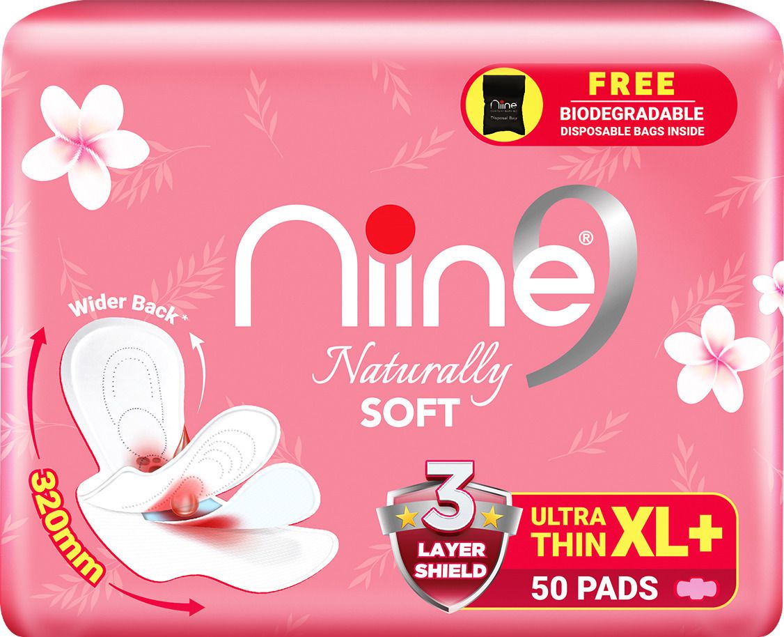 Naturally Soft Ultra Thin XL+ Napkin With 3 Layer Shield for HEAVY FLOW Sanitary Pad-image-40