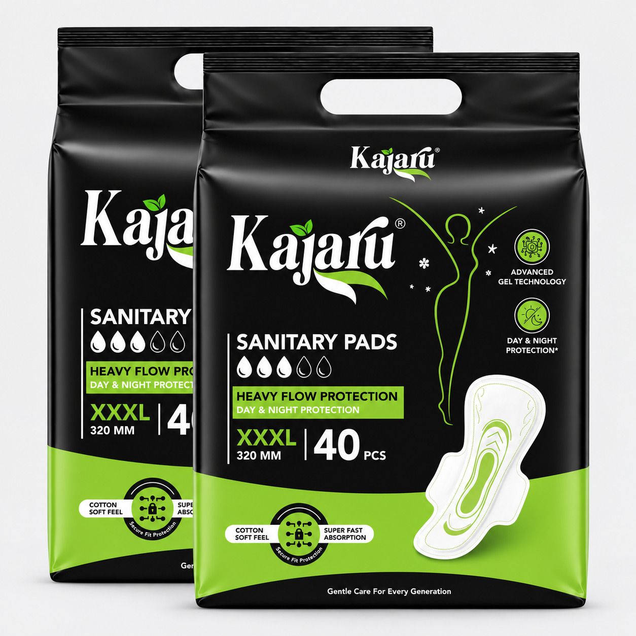 kajaru Sanitary Napkins for Heavy Flow, Leak-Free, Soft, Ultra Absorbent,320mm XXXL Sanitary Pad-picture-30