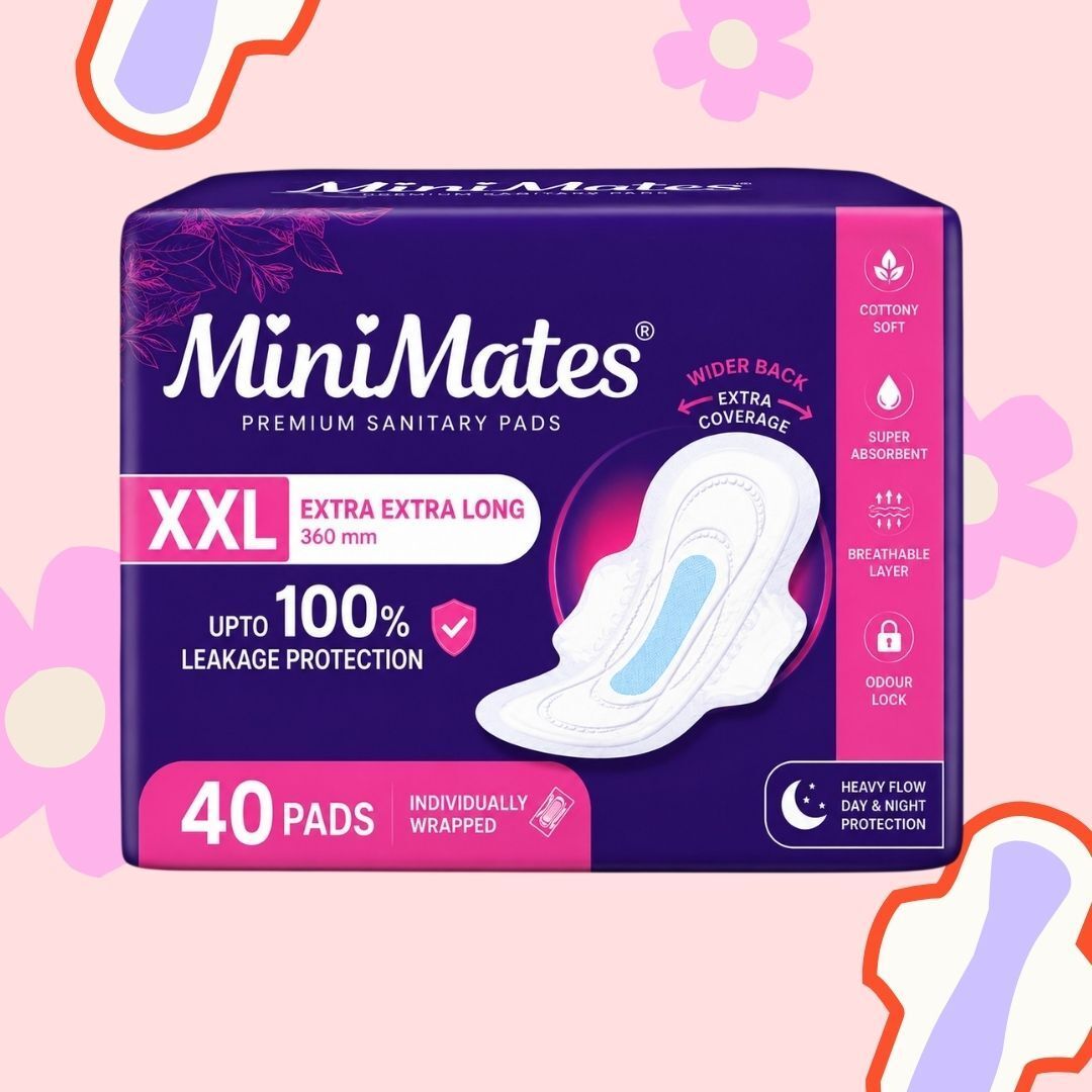 minimates Premium Sanitary Pads | Breathable Layer | Leak Guard | Pack of 40 for Women Sanitary Pad-picture-34
