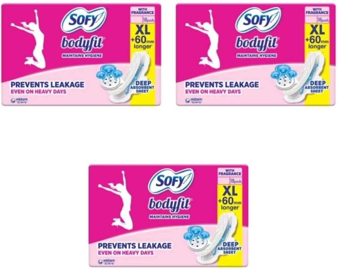 XL Bodyfit 18+18+18 (Pack Of 2) Sanitary Pad-image-4