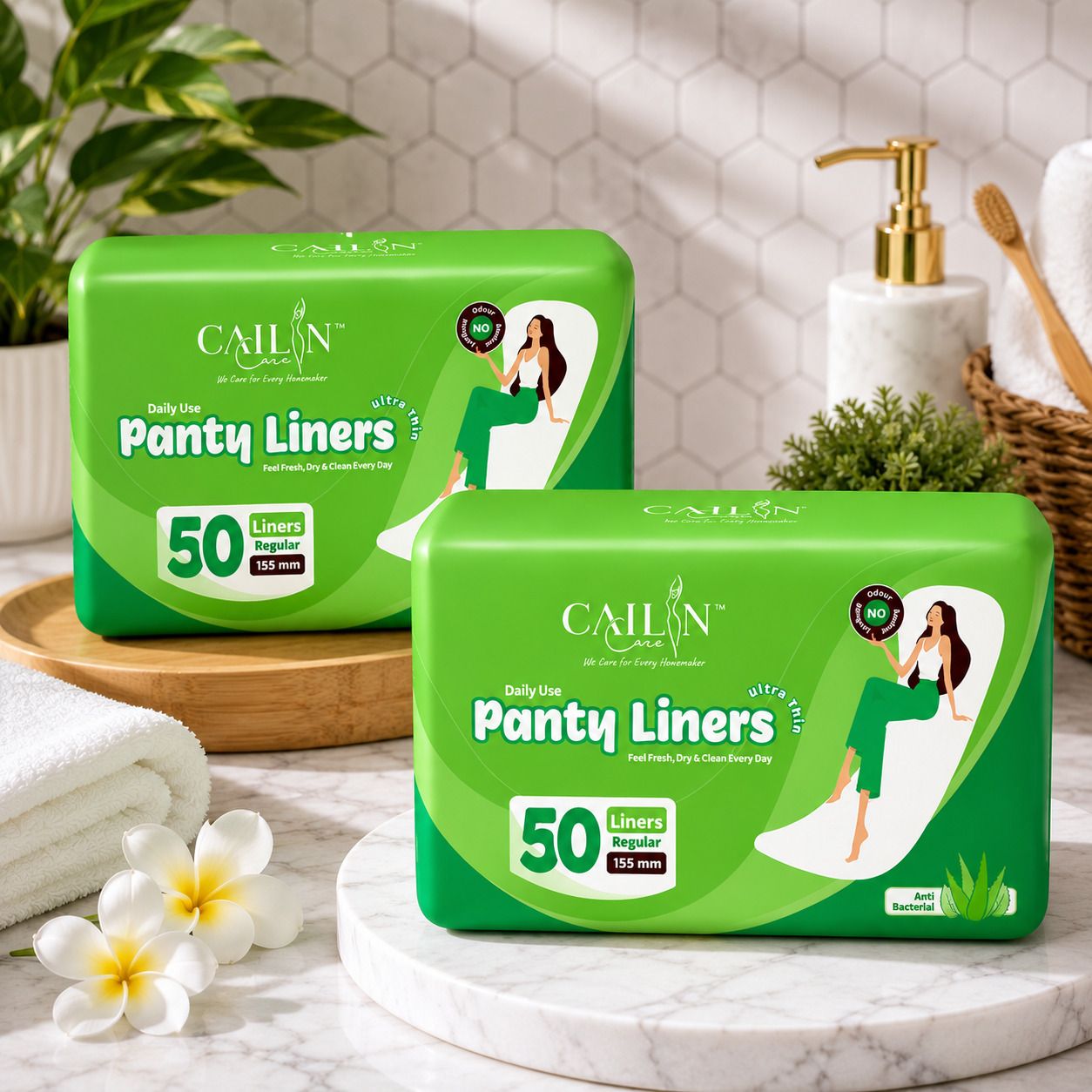 cailin care Ultra Thin Cotton Aloe Vera Soft Comfort (Size - 155mm|Regular) Pantyliner-picture-44