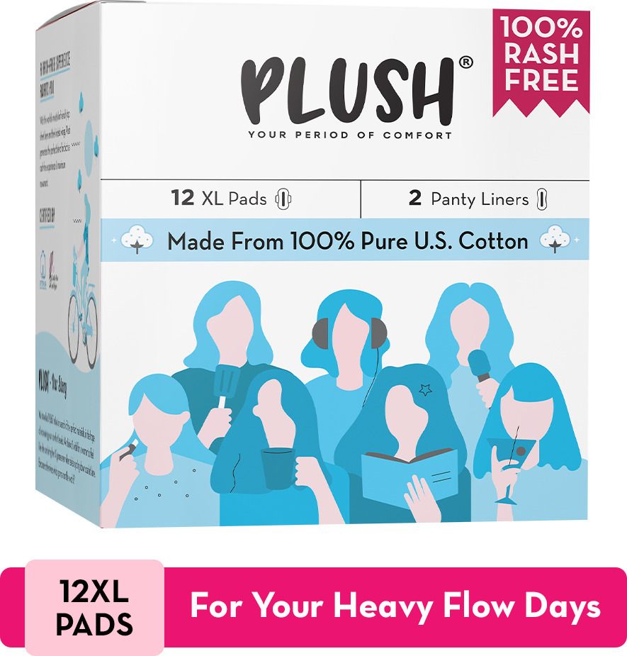 plush ALL XL 100% Pure U.S. Cotton Rash Free with 12XL (310mm)Pads , 2 Liners(150mm) Sanitary Pad-picture-18