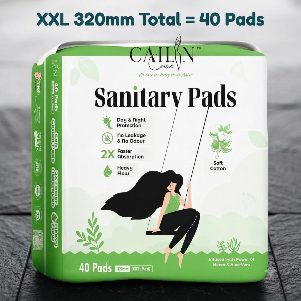 320mm Long Soft Cotton Surface Pads Leak Protection Sanitary Pad-image-38