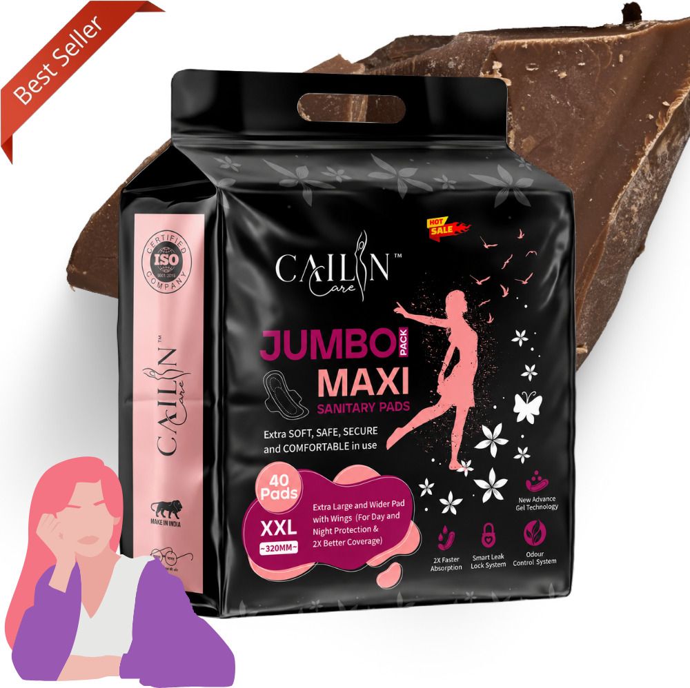 Jumbo Maxi XXL 320mm Soft Top Sanitary Pads with Wings Dry Net Sanitary Pad-image-38