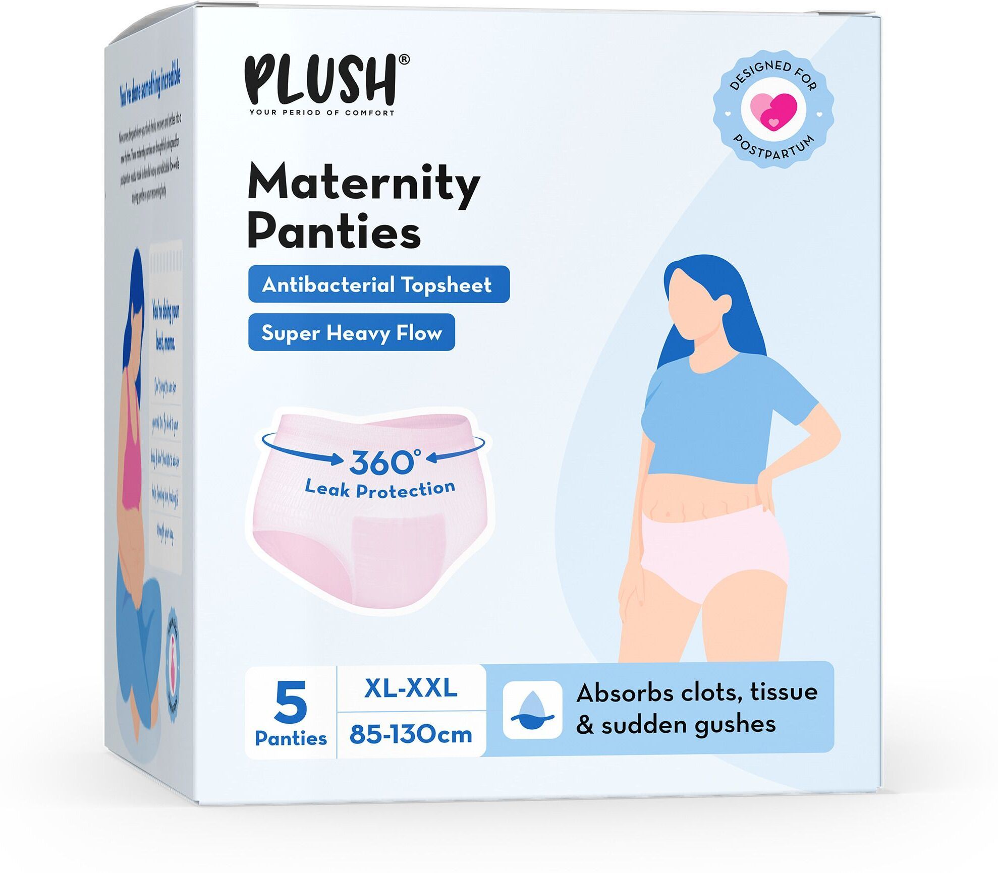 plush Maternity Period Panty XL/XXL (85-130cm) | Heavy postpartum flow Sanitary Pad-picture-14