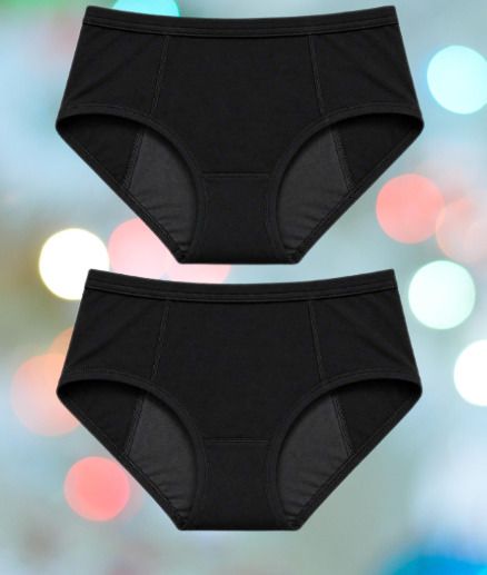 periods panty reusable & comfortable| black period panty for women combo 2 Pantyliner-image-32