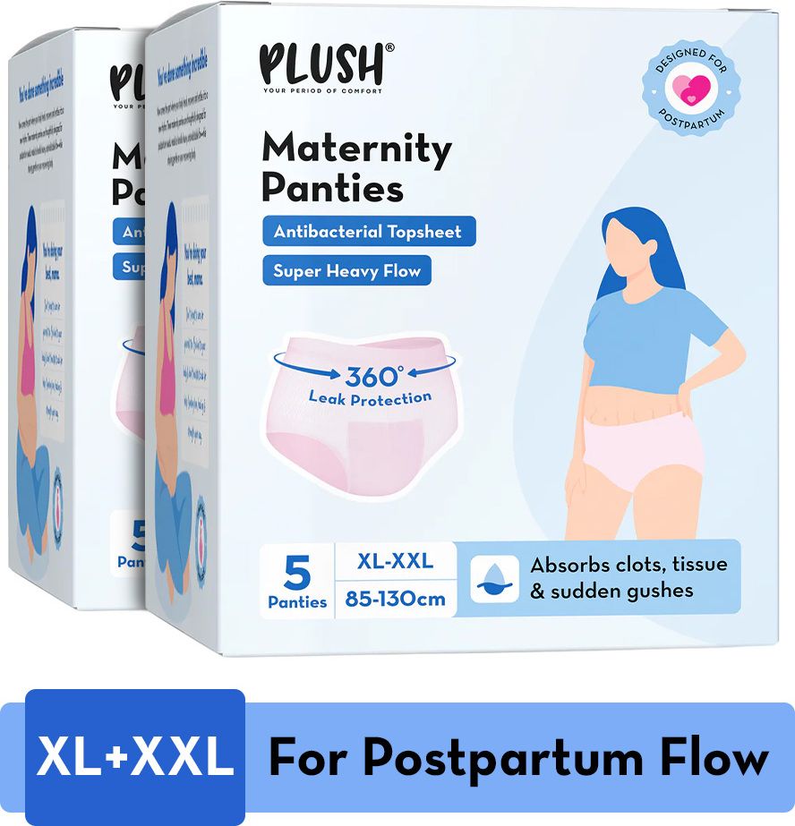 plush Maternity Period Panty XL/XXL (85-130cm) | Heavy Postpartum Flow (Pack of 10) Sanitary Pad-picture-8
