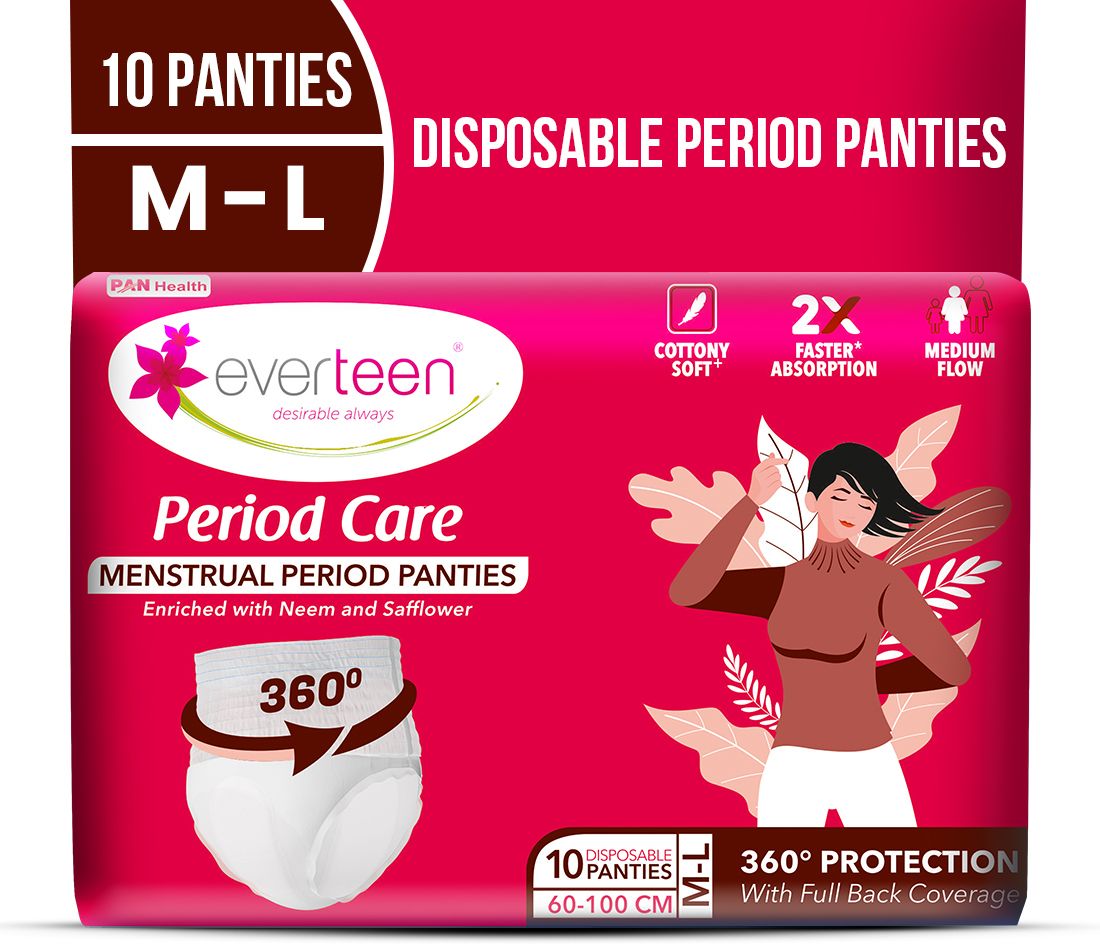 Disposable Period Underwear for Women | Medium to Large | Pack of 10 Sanitary Pad-image-1