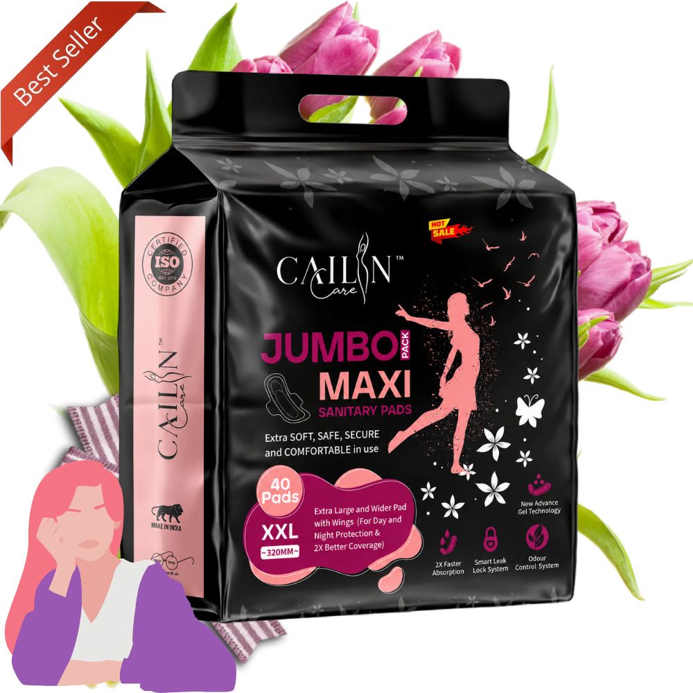 Ultra Soft XXL 320mm Soft Top Sanitary Pads with Wings Heavy Flow Sanitary Pad-image-36