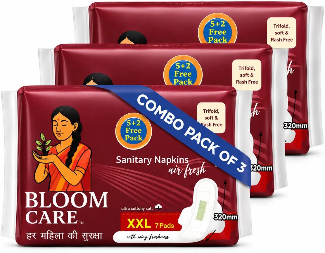 Bloom Care-Sanitary Paid xxl lutra thin 320 mm pure herbal Sanitary Pad-image-32