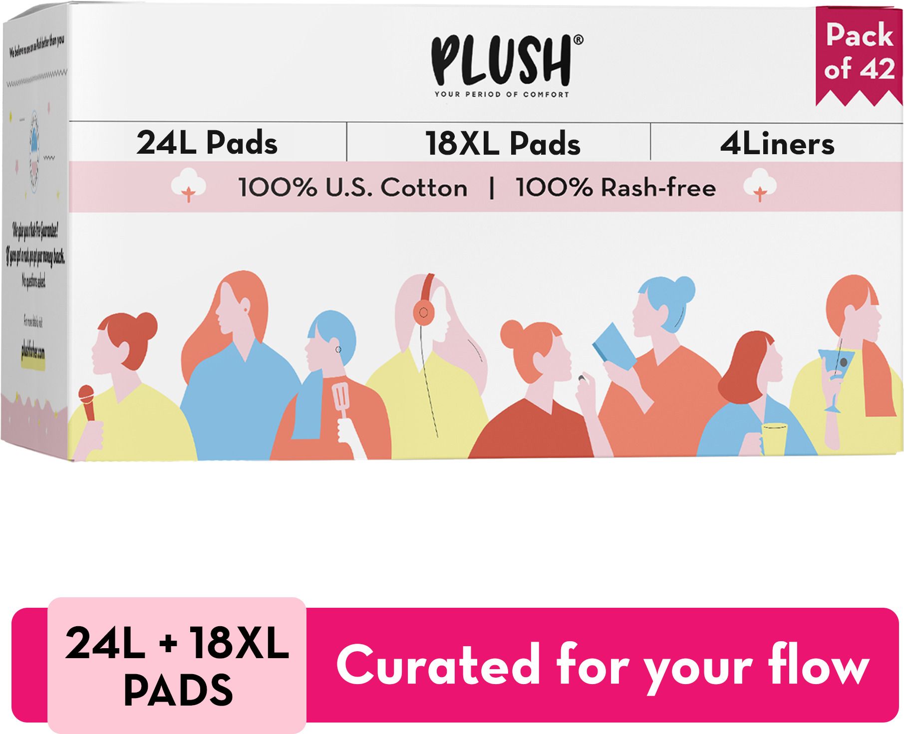 plush 100% Pure U.S. Cotton Sanitary Pads | 24L and 18XL pads Sanitary Pad-picture-17