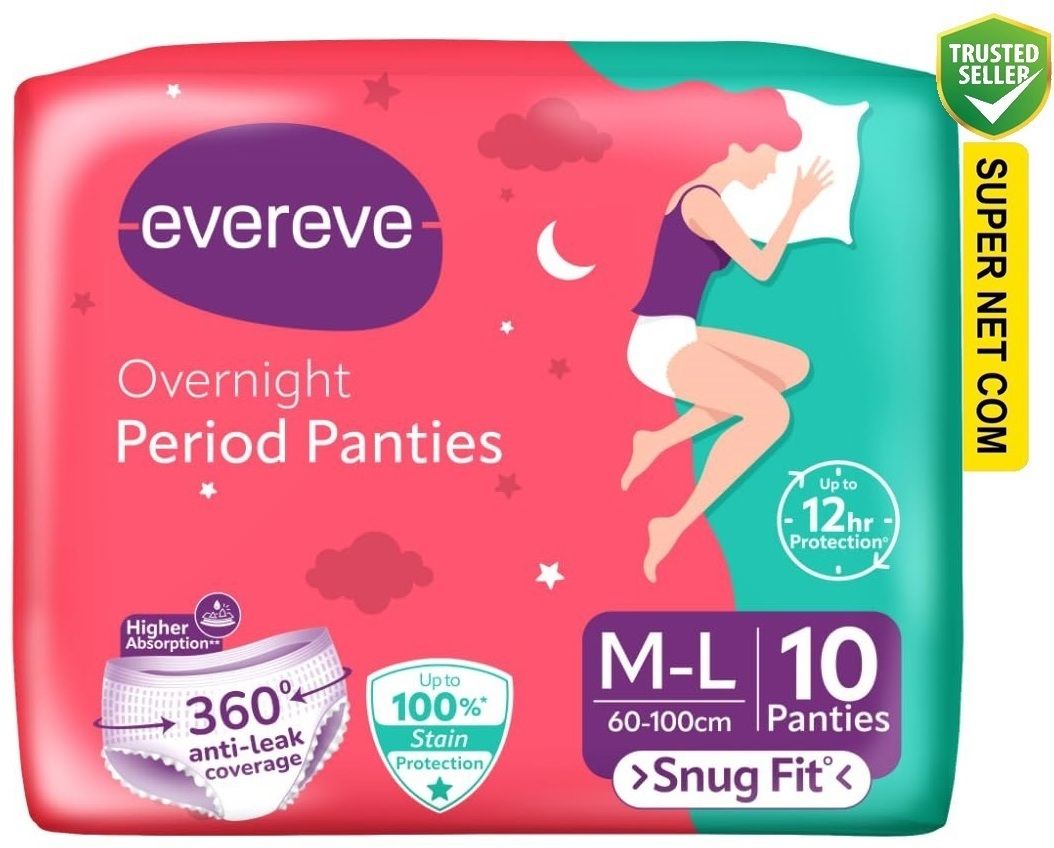Ultra Absorbent, Heavy Flow Disposable Period Panties Size - M-L Pantyliner