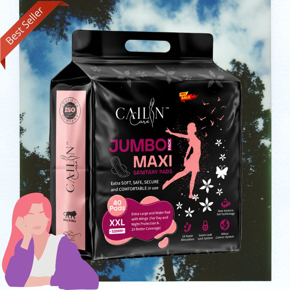 cailin care Fast Absorption XXL 320mm Extra Protection Sanitary Pads Soft Surface Daily Care Sanitary Pad-picture-40