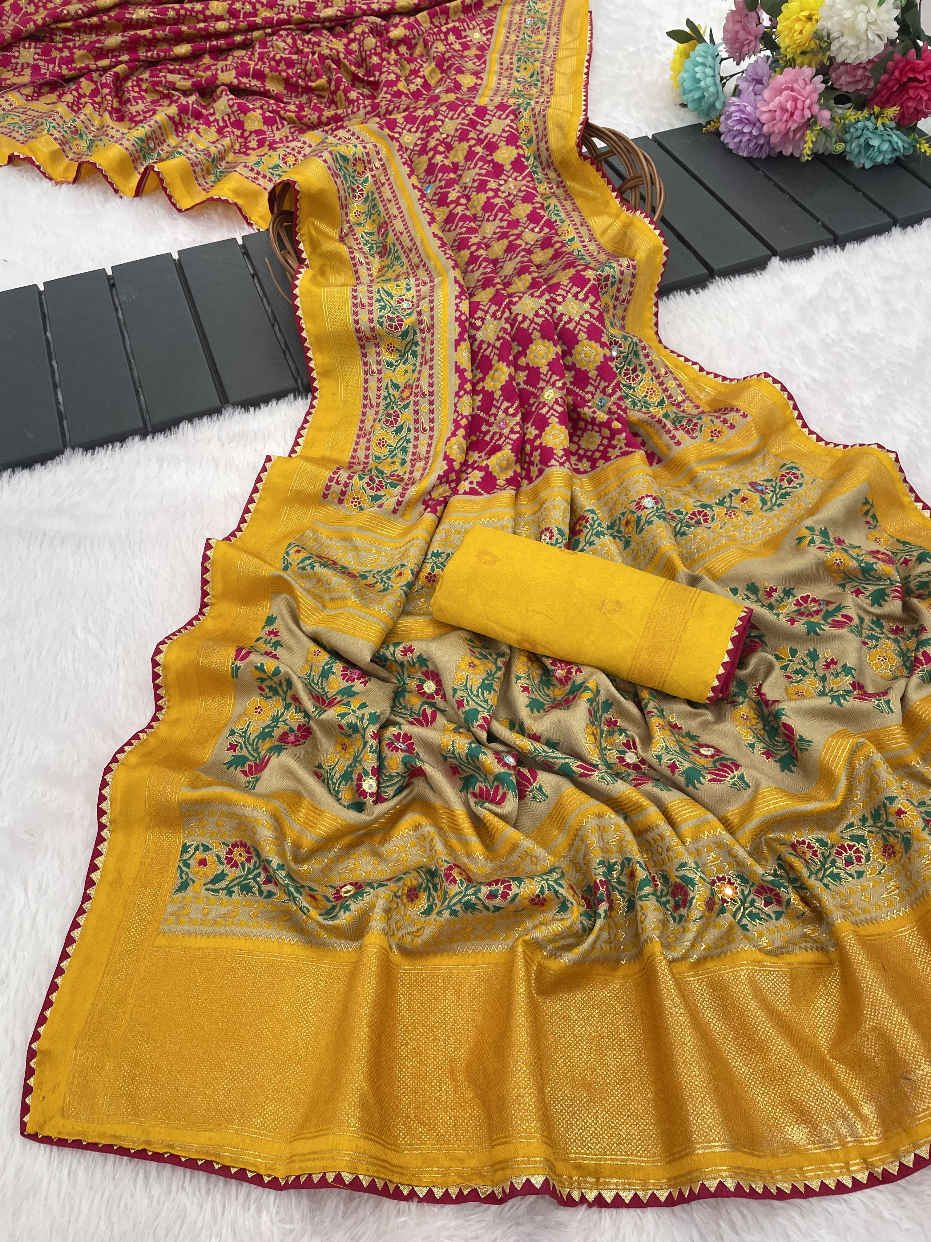 Printed Bollywood Art Silk Saree-image-45
